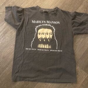 Marilyn Manson single stitch Tultex tag